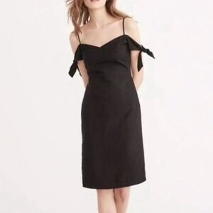 Abercrombie Off the Shoulder Black Midi Dress, SZ10